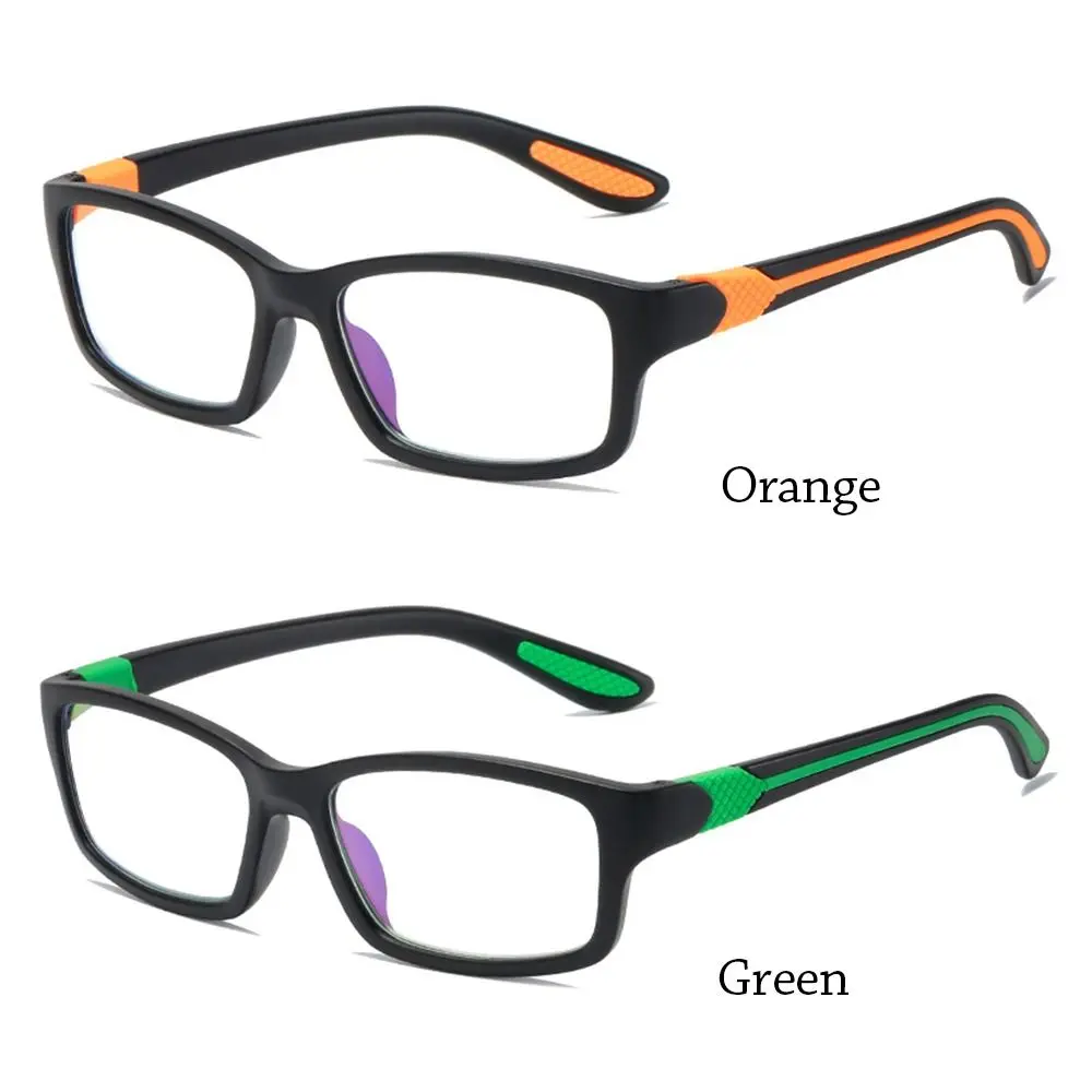Frame Color: Yellow, Eye Prescription: +100 - Reading Glasses Men Fashion Sports Anti-blue Light Blocking Reading Eyewear Grey Red TR90 Frame Presbyopia Eyeglasses