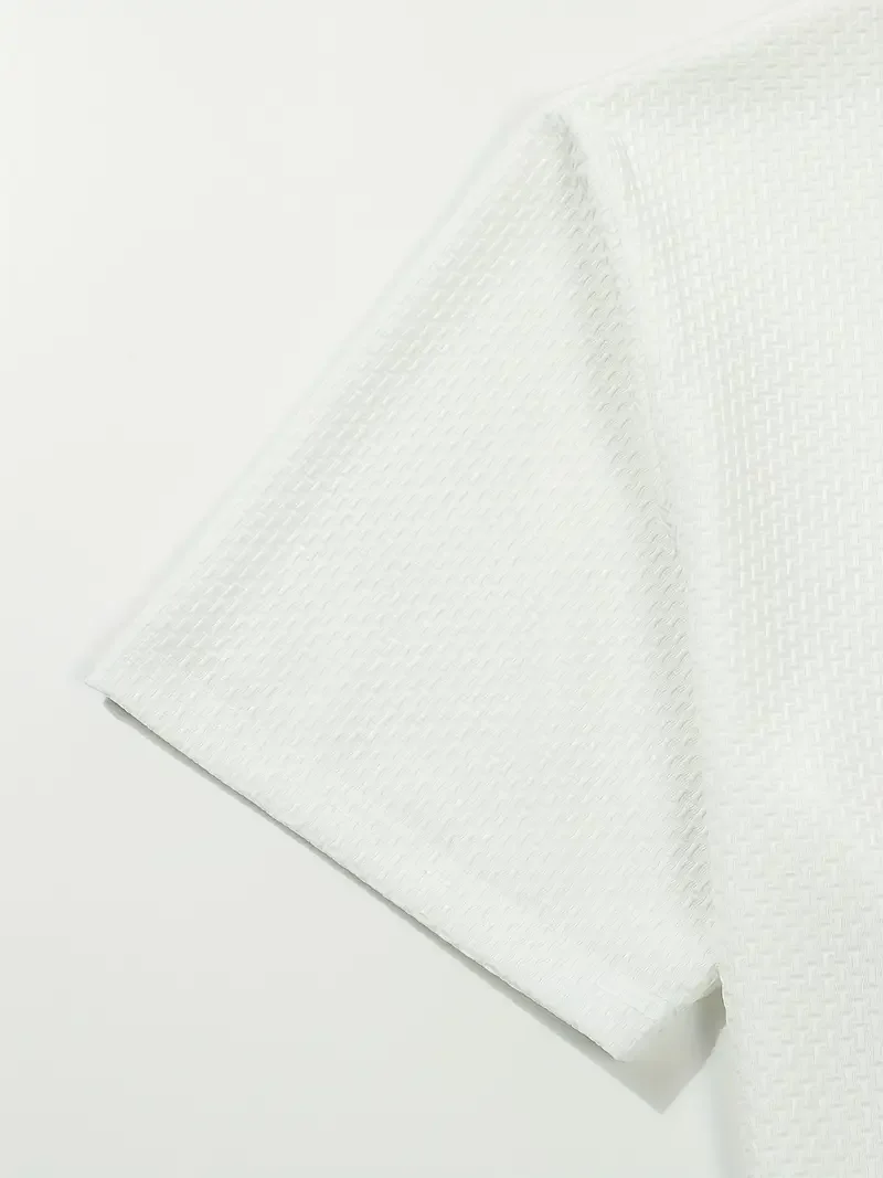 Color: Ivory, Size: XL - Classic men's casual POLO shirt soft and breathable MILAN pattern quick-drying top T-shirt