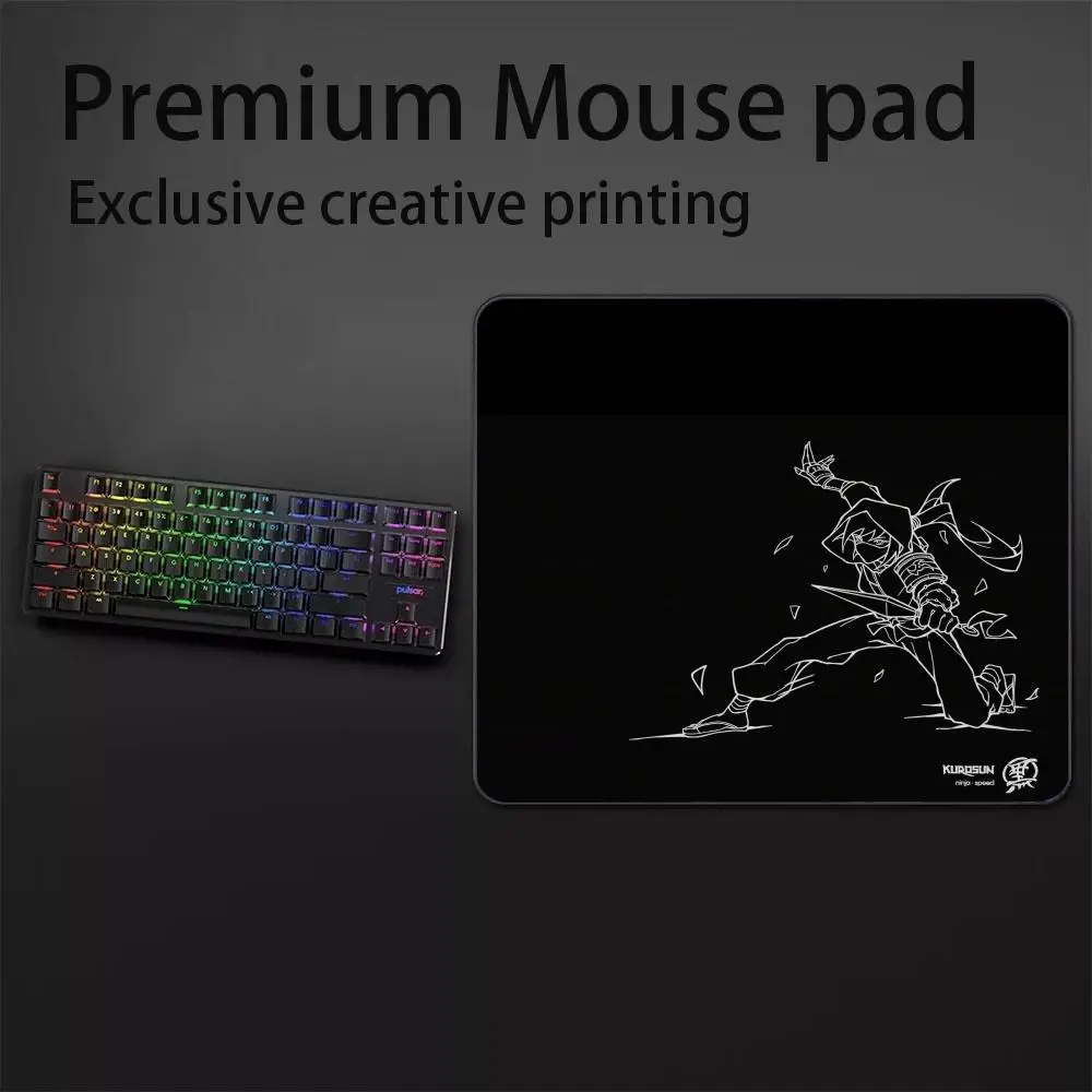 Color: BROWN, Size: XXS - Gamer Professional Kurosun Samurai Gaming Mouse Pad Game Ultrafine Surface Balance Mouse Mat 45x40CM E-Sports Mousepad Desk Mat
