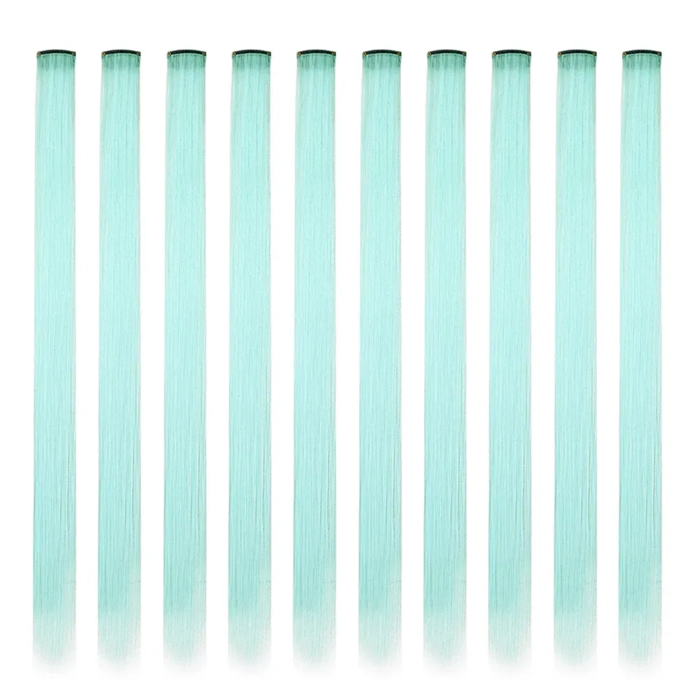 Color: P1B/30, Stretched Length: 22inches, Ships From: CHINA - Synthetic 10 Pcs Straight Hair Extensions Clip in Hairpieces 22 Inch Hightlight Colorful Hair for Women Party Cosplay Gifts