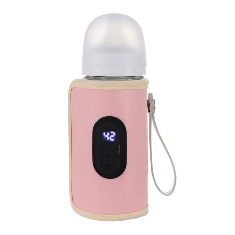 Color: Green - Nursing Bottle Heater USB Charging Heating Sleeve Milk Warmer 20 Temperature