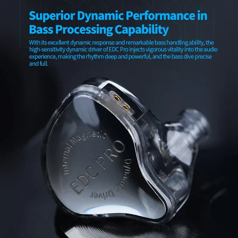 Color: WHITE - KZ EDC PRO upgraded high-quality dynamic HIFI in ear interchangeable cable wired motion noise cancelling headphones