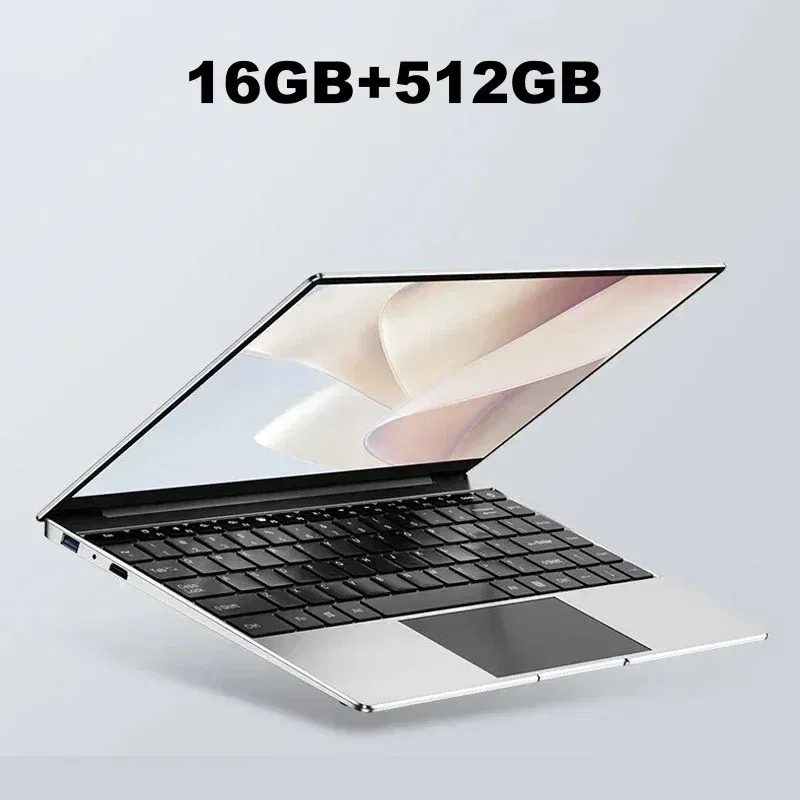 Color: Beige, Ships From: CHINA - Top Laptop Computer Windows 11 Pro Ultra Slim Notebook 14.1 Inch Intel Pentium N3700 16GB 1024GB Office Study PC Computer