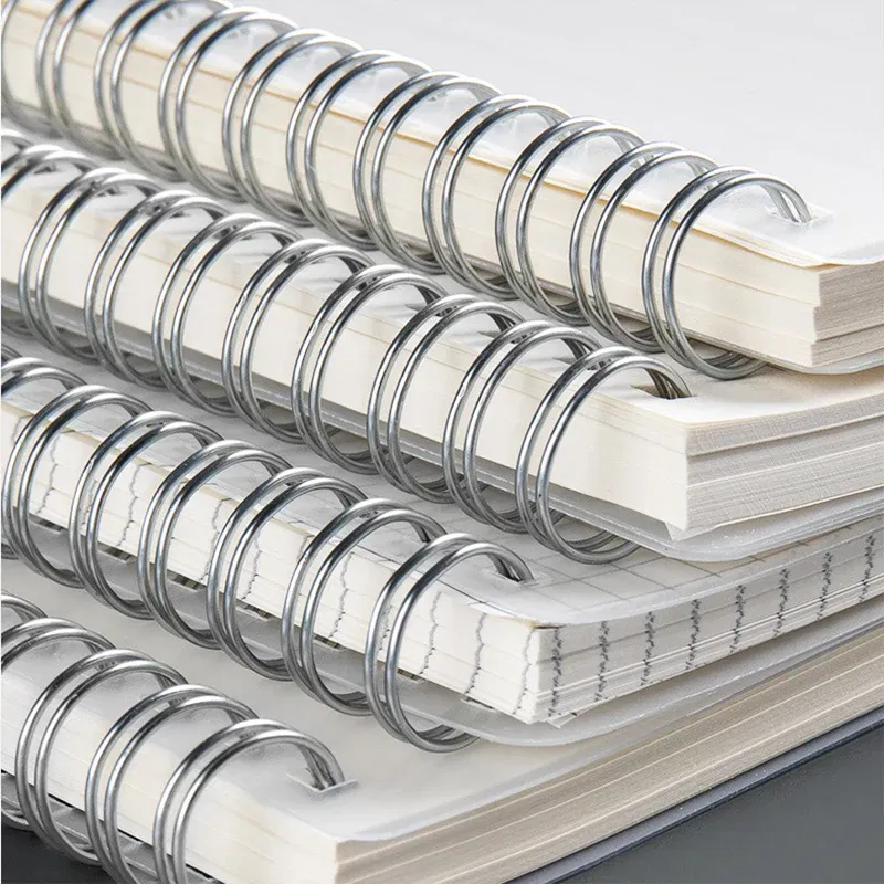 Color: WHITE, Size: A5 - A4 A5 B5 Spiral book coil Notebook To-Do Lined DOT Blank Grid Paper Journal Diary Sketchbook For School Supplies Stationery