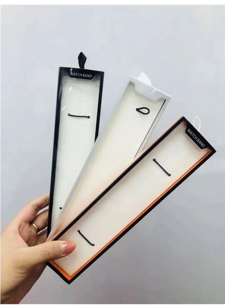 Color: WHITE, Ships From: CHINA - Simple Portable Strap Box Case for Apple Watch Band Paper Pack Box 38/40/42/44MM for Series Leather Silicone Nylon Milanese Band
