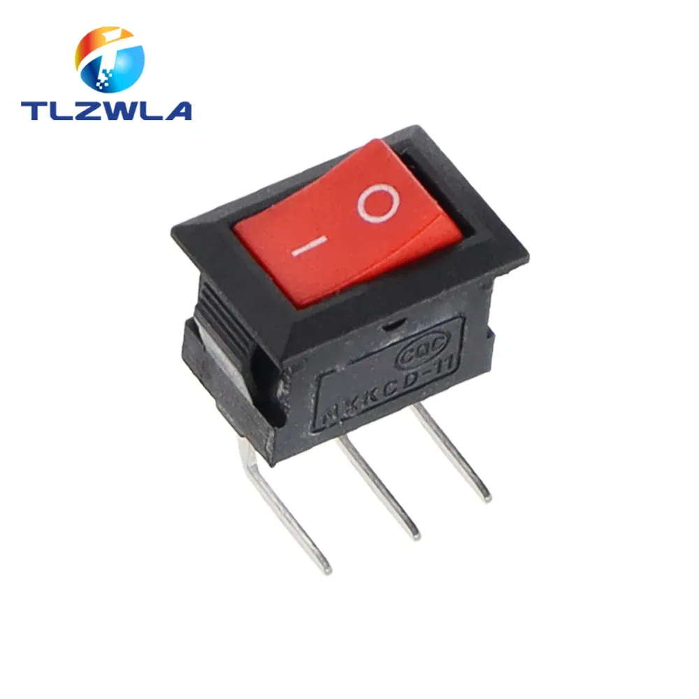 Color: MULTI, Size: 3XL - 5/10PCS KCD11 Rocker Switch 10*15mm Mini Push Button Switch ON-OFF / ON-OFF-ON 2 Pins / 3 Pins 3A 250VAC / 6A 125VAC 10x15mm