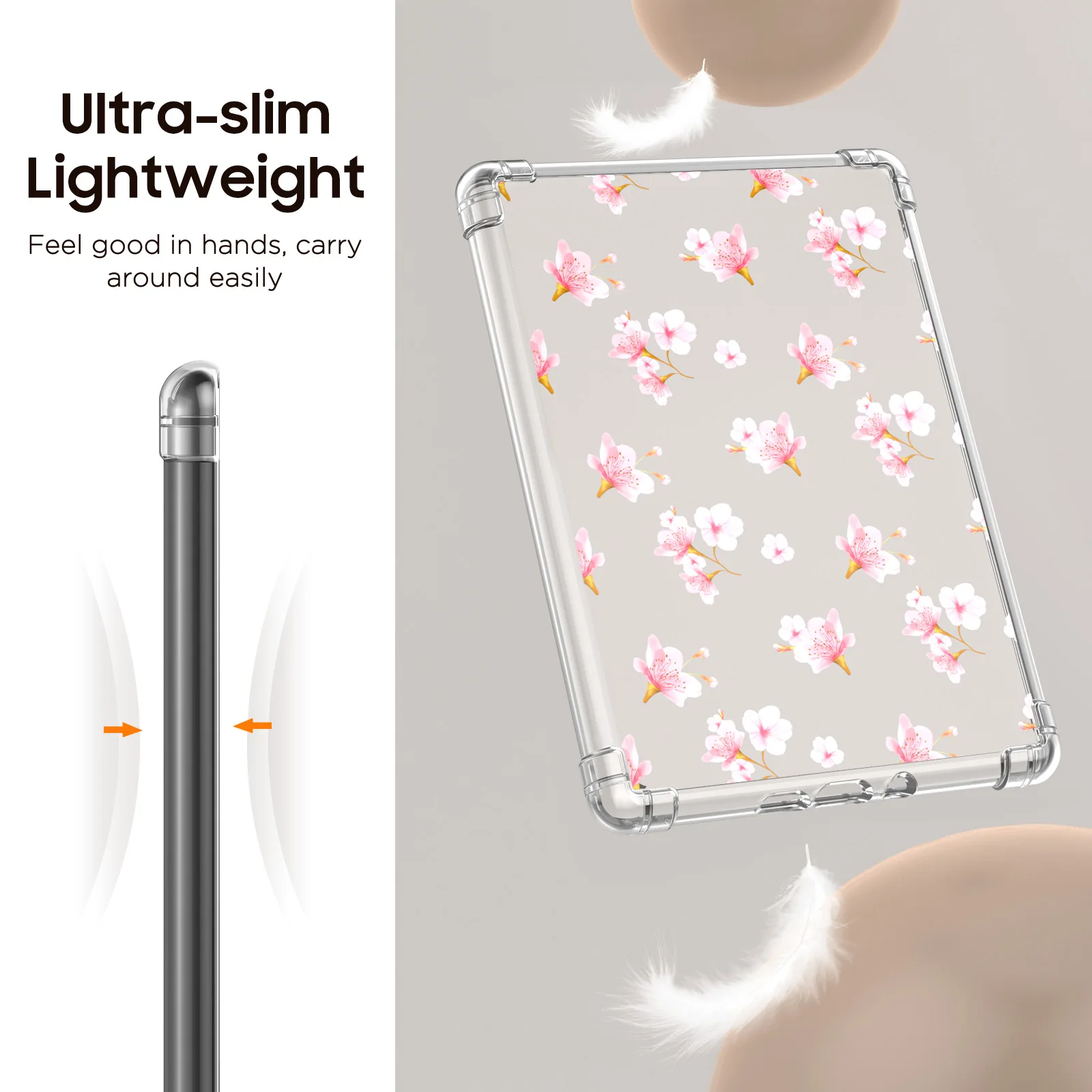 Color: PURPLE, Size: eleven - Case for 6.8" Kindle Paperwhite (11th Generation-2021) Ultra Clear Soft Flexible Transparent TPU Skin Bumper Back Cover Shell