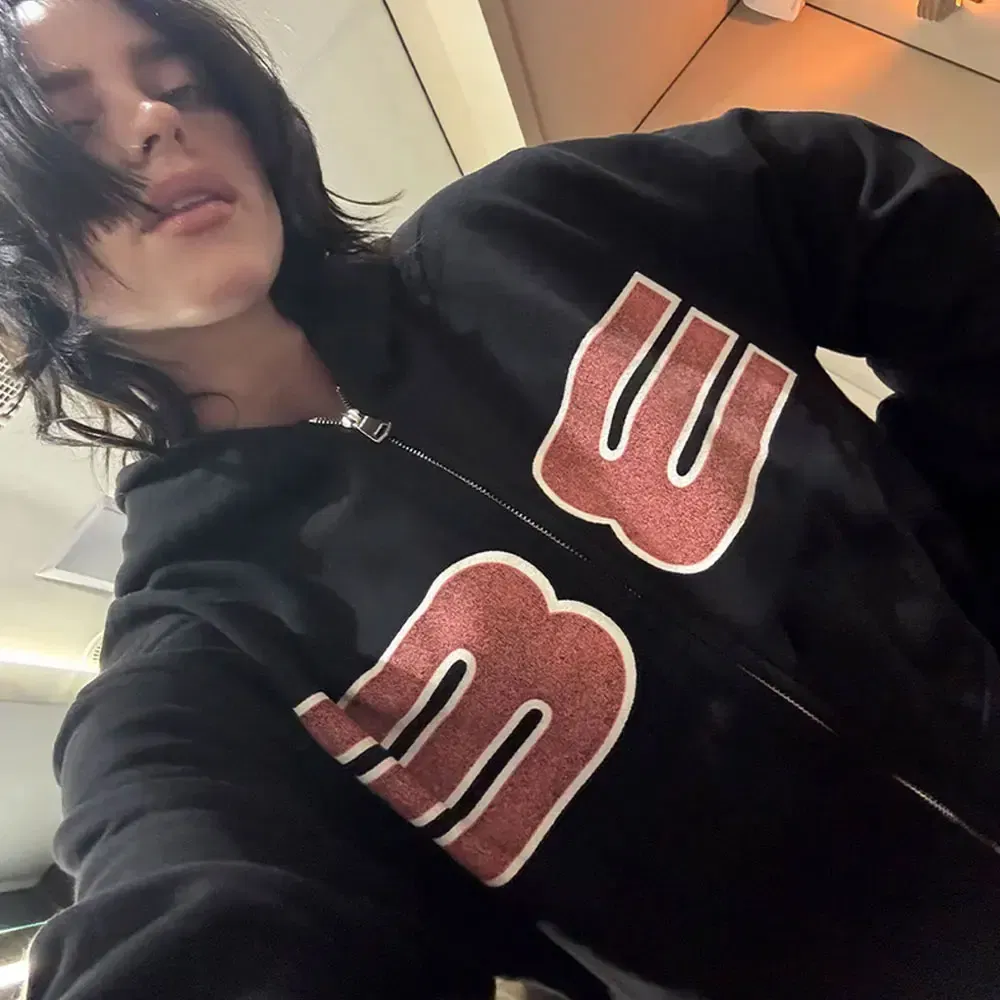 Color: WHITE, Size: S - Hit Me Hard and Soft 2025 Tour Zipper Hoodies Men Women Harajuku Pullovers Fashion Hip Hop Zip Up Sweatshirts Jackets Fans Gift