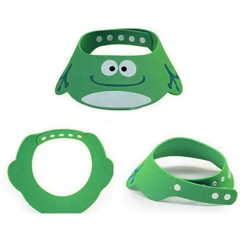 Color: green, Ships From: CHINA - Baby Shower Soft Cap Adjustable Hair Wash Hat For Kids Ear Protection Safe Children Shampoo Bathing Shower Protect Head Cover