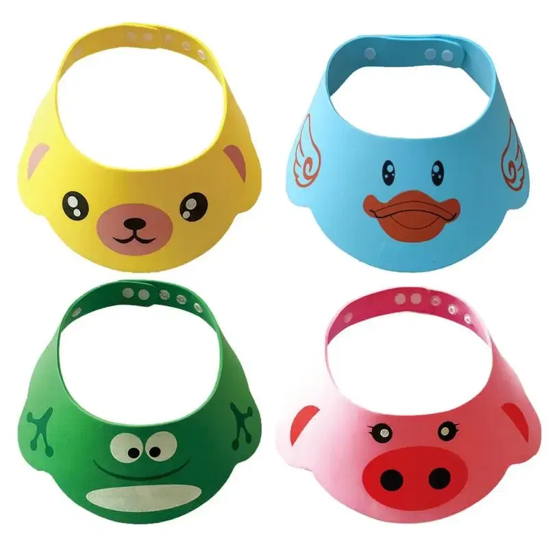 Color: green, Ships From: CHINA - Baby Shower Soft Cap Adjustable Hair Wash Hat For Kids Ear Protection Safe Children Shampoo Bathing Shower Protect Head Cover