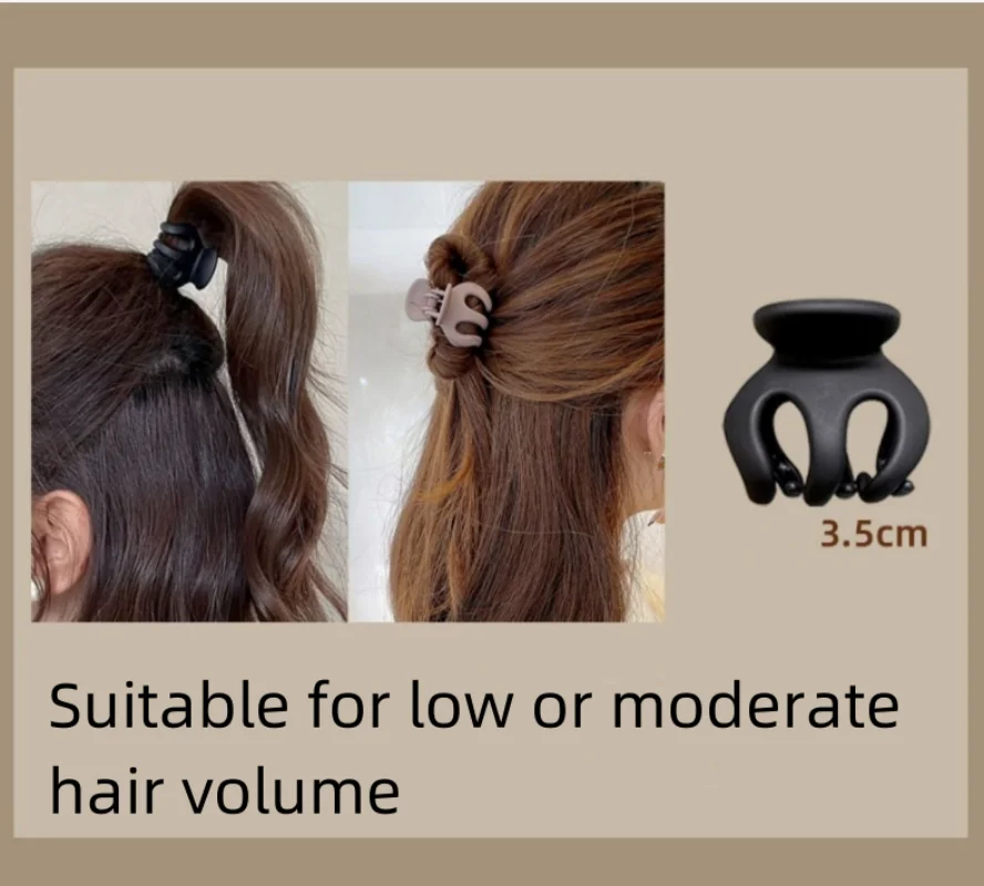 Color: Lavender - Korean Fashion Hight Ponytail Hair Claw Clip Acrylic Small Hair Claws Women Girls Shark Clips Headwear Barrette Hair Accessories