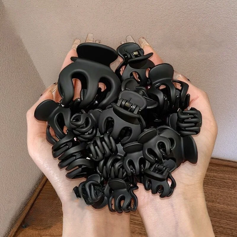 Color: Lavender - Korean Fashion Hight Ponytail Hair Claw Clip Acrylic Small Hair Claws Women Girls Shark Clips Headwear Barrette Hair Accessories