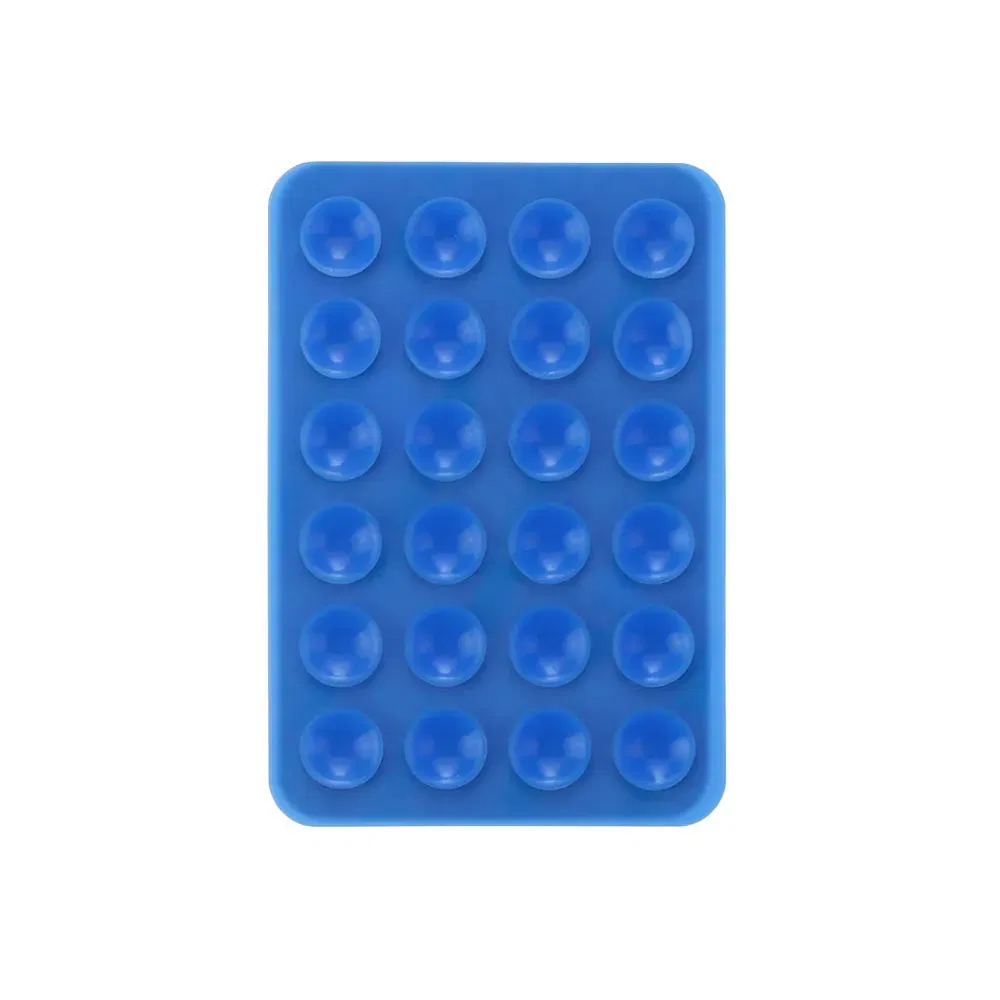 Color: plum - Silicone World Square Silicone Mobile Phone Fixing Suction Cup Car Mounted Bracket Phone Case Universal Anti Slip Suction Cup