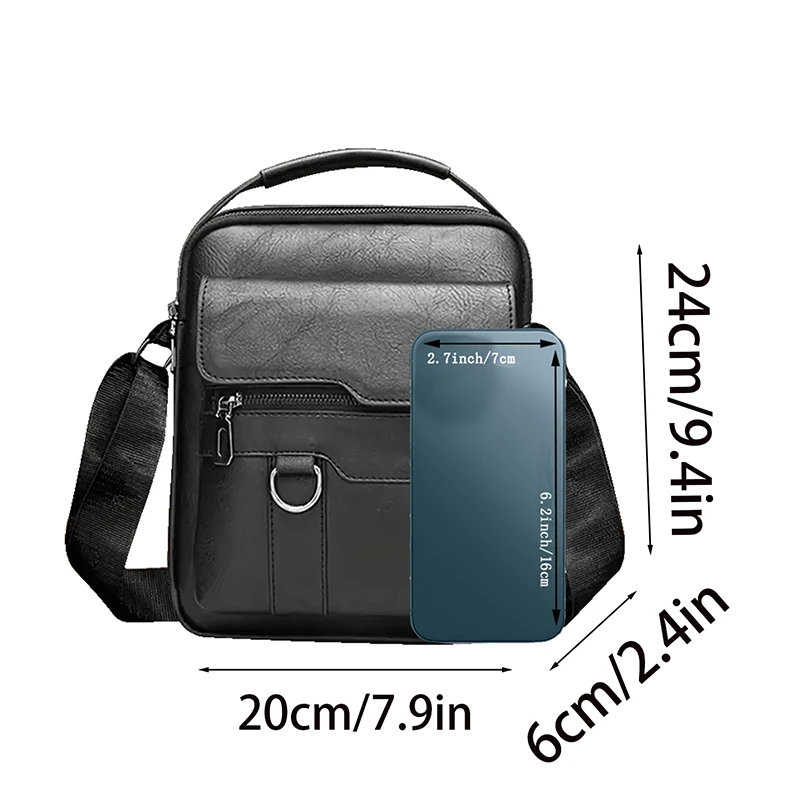 Color: black - Neutral style shoulder bag for men and women, single strap, cross-body, business style, backpack, casual and fashionable