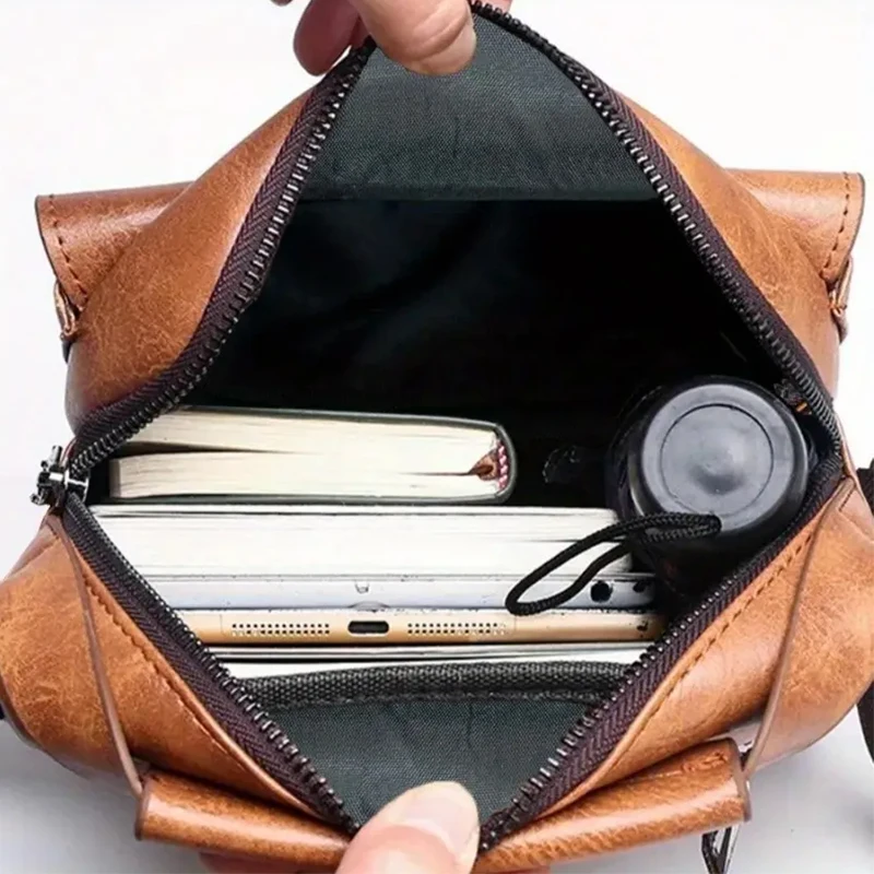 Color: black - Neutral style shoulder bag for men and women, single strap, cross-body, business style, backpack, casual and fashionable