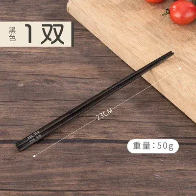 Color: black - 304 Stainless Steel Metal Chopsticks Tableware 1 Pair Non-Slip Chinese Chopstick Sushi Sticks Flatware Kitchen Accessories