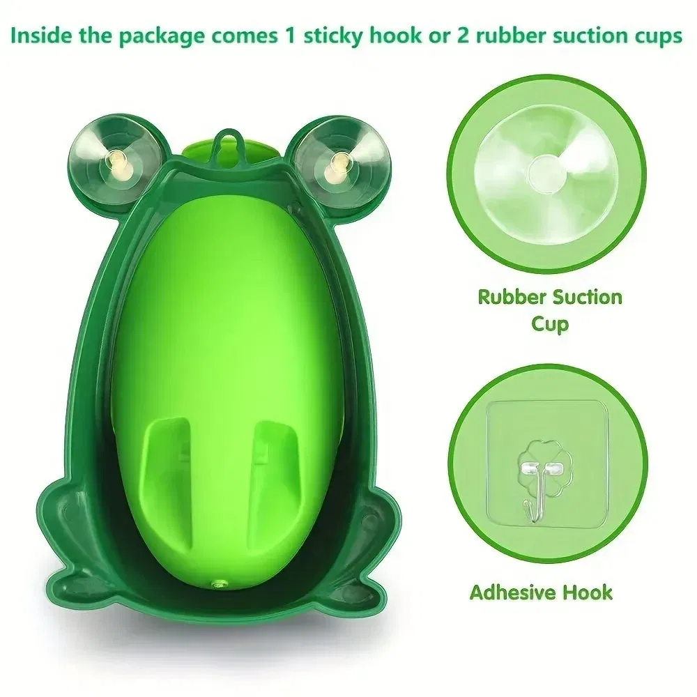 Color: Blue - Cute Frog Potty Training Urinal Boy With Fun Aiming Target, Toilet Urinal Trainer, Children Stand Vertical Pee Infant Toddler
