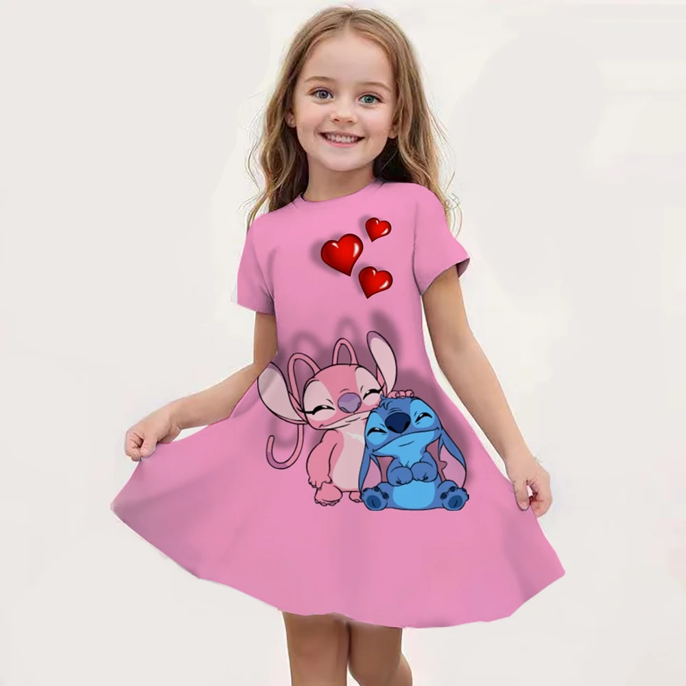 Color: Blue, Ships From: CHINA, Kid Size: 4T - Hot Sale Kids Girl Cosplay Snow Queen Top Disney Lilo & Stitch Princess Dress for 2-14 Years Girls Birthday Party Dresses