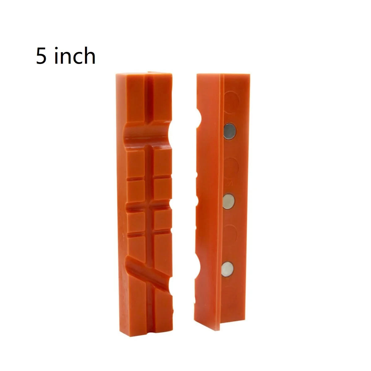 Color: Blue - 2pcs 4/5/6 Inch Magnetic Soft Pad Jaw Rubber For Metal Vise Bench Machine Tools For Metal Vise Bench Machine Tools
