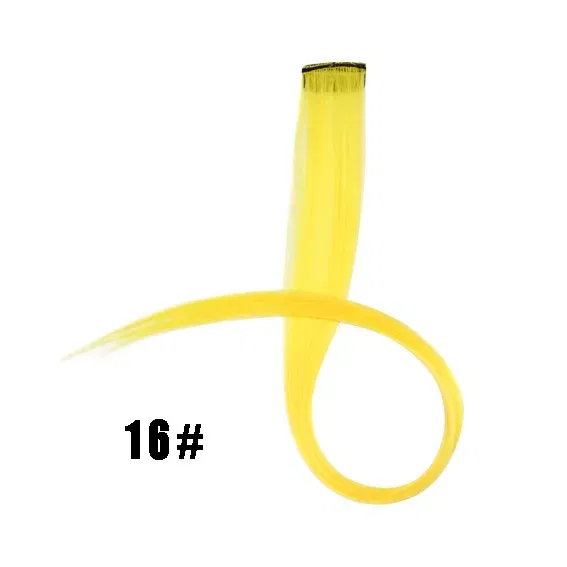 Color: P2/613, Stretched Length: 22inches - Synthetic Clip-in Hair Extensions 22" Long Colorful Straight Hair Pieces Synthetic Hairpieces for Daily Festival Party