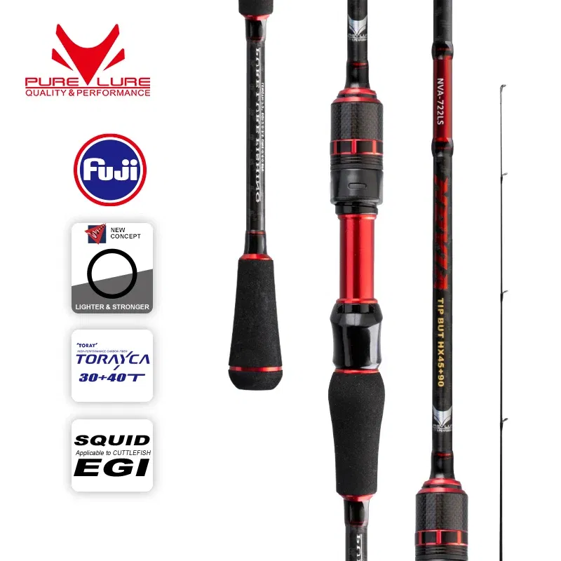 Color: Light Grey - PURELURE NOVIA Sea Lure Boat Fishing Surf Casting Squid Rod Bait Wooden Rod EGI Rod Squid Jig Lure Big Tail Squid Cuttlefish