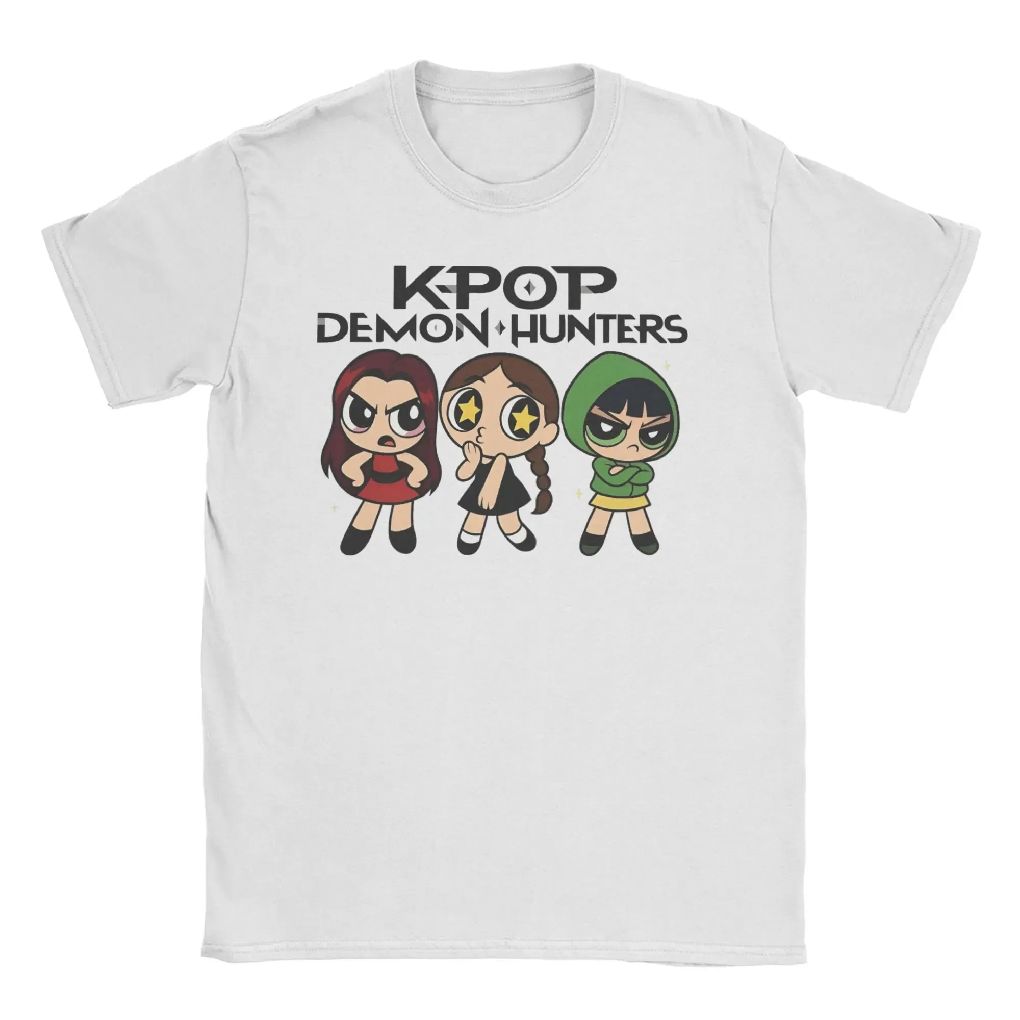 Color: black, Size: 5XL - Men Women T-Shirts Kpop Demon Hunters Zoey Huntrix Amazing Cotton Tees Short Sleeve  T Shirt O Neck Clothes Printing