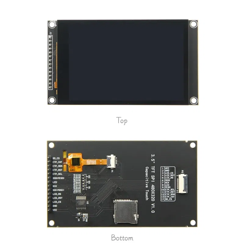 Color: black - 3.5 inch SPI TFT LCD Screen Colorful IPS capacitive Touch Display Module ST7796 320*480  IPS For Esp32&arduino