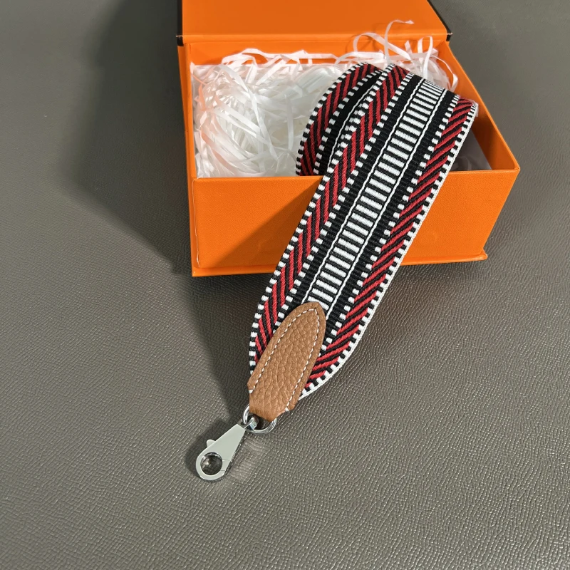 Color: Blue, Size: L - Herbag Evelyn Replacement Shoulder Strap Gold Togo Cowhide Woven Canvas 5cm Wide Hand-Sewn