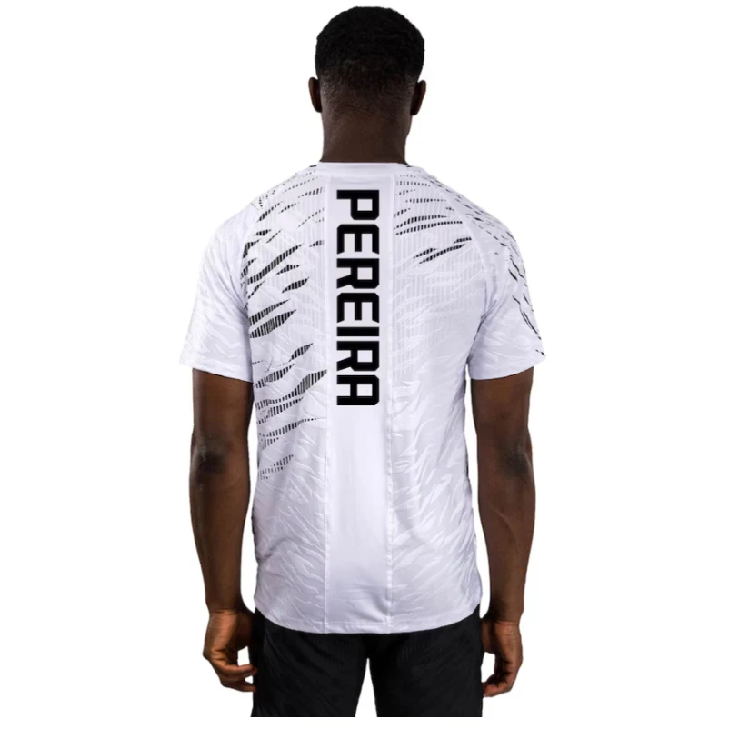 Color: black, Size: 5XL - 2025 New quick-drying tops for Summer  Men's UFC Fusion by Venum Black/Gold Alex Pereira Authentic Fight Night Champion Walkout