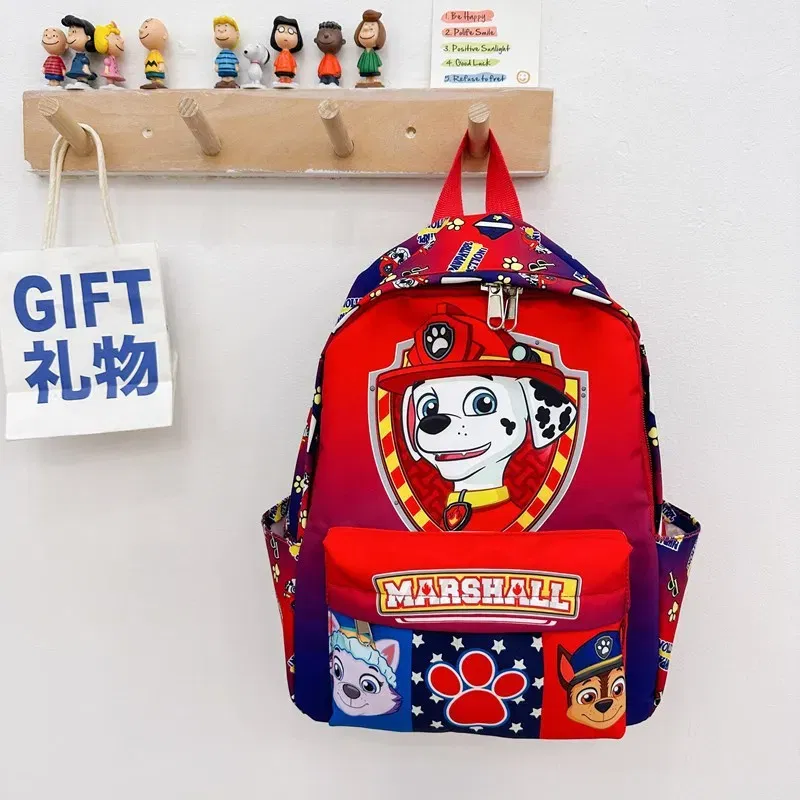 Color: Blue - PAW Patrol Original Backpack Skye Chase Schoolbag Anime Figure Boys Girls Puppy Patrol Doll Cute Cartoon for Children Toys Gifts