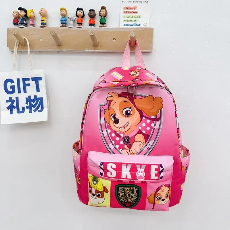 Color: Blue - PAW Patrol Original Backpack Skye Chase Schoolbag Anime Figure Boys Girls Puppy Patrol Doll Cute Cartoon for Children Toys Gifts