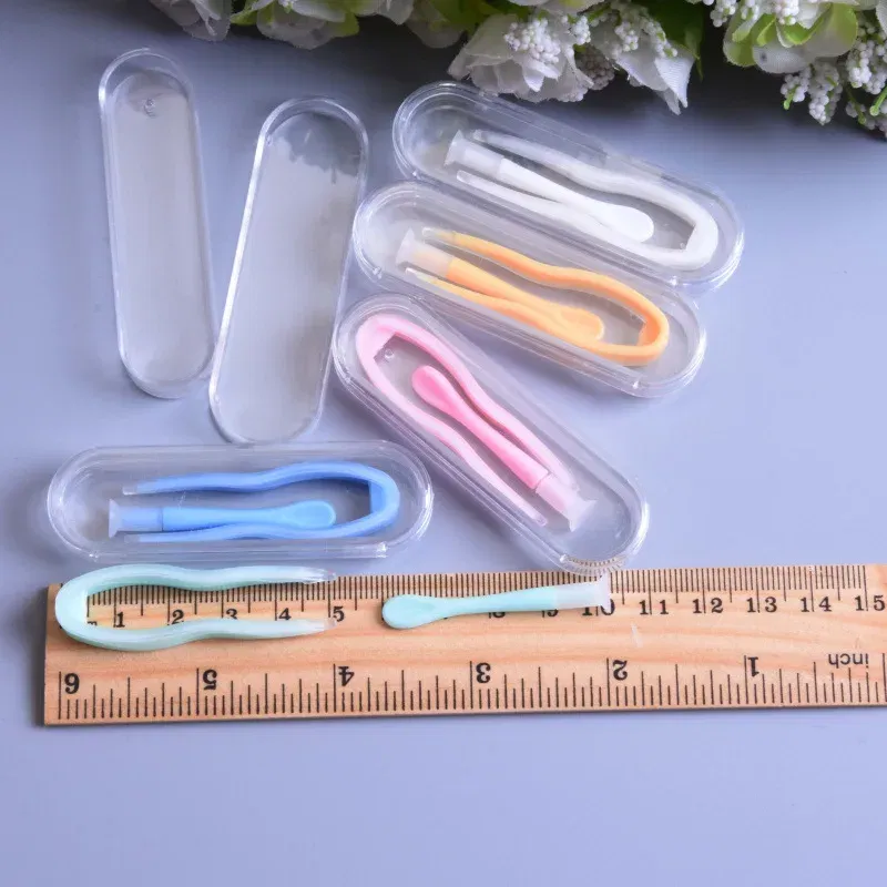 Color: Pink - Remover Contact Lenses Inserter Color Tweezers Suction Stick Eyes Care Tool Kit Contact Lens Case Clip Stick Tweezers Pupils