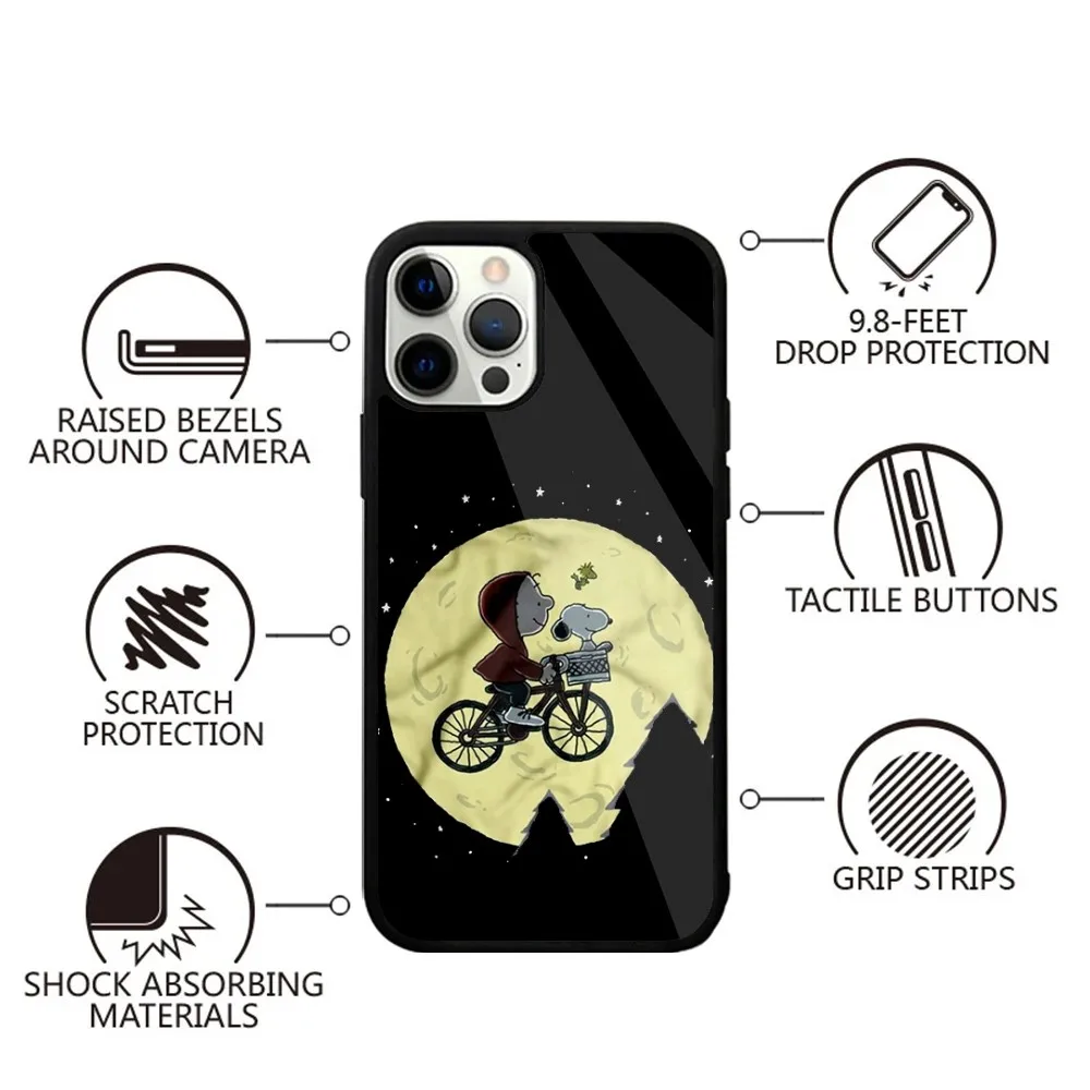 Color: Clear, Material: PE - Anime Cartoon-S-Snoopy-s Phone Case For iPhone 16,15,14,13,12,11,Plus,Pro,Max,Mini Magsafe Magnetic Wireless Charging