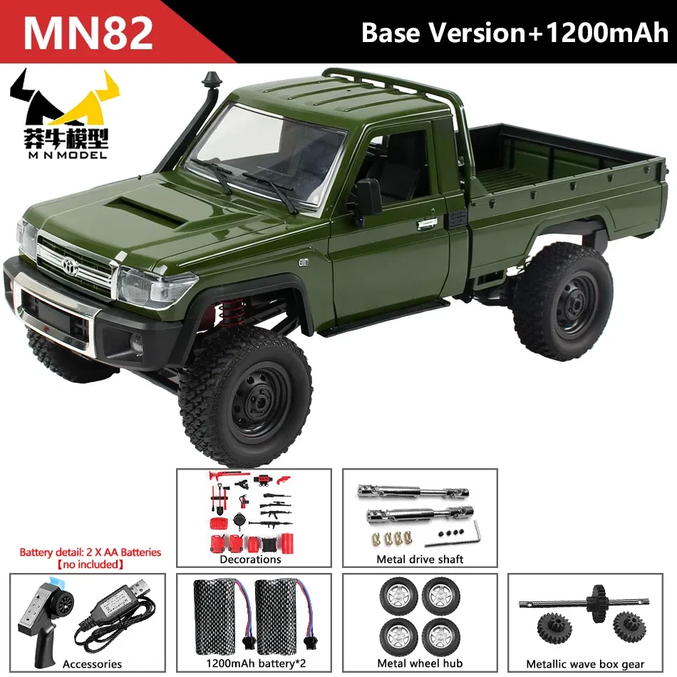 Color: Blue - MN MODEL 1/12 4x4 2.4G Remote Control Climbing Car Professional LC79 Truck Off-road Vehicle Rock Crawler All Terrain Pickup Toy