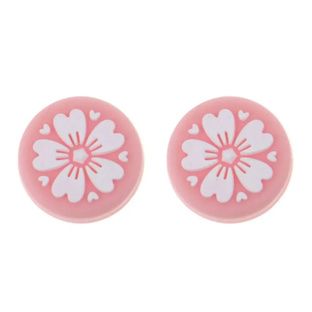 Color: Red - 2pcs Cherry Pink Lemon For Nintendo Switch Lite OLED Analog Thumb Grip Nintend Swith Joy Con JoyCon Controller Joystick Cap Game