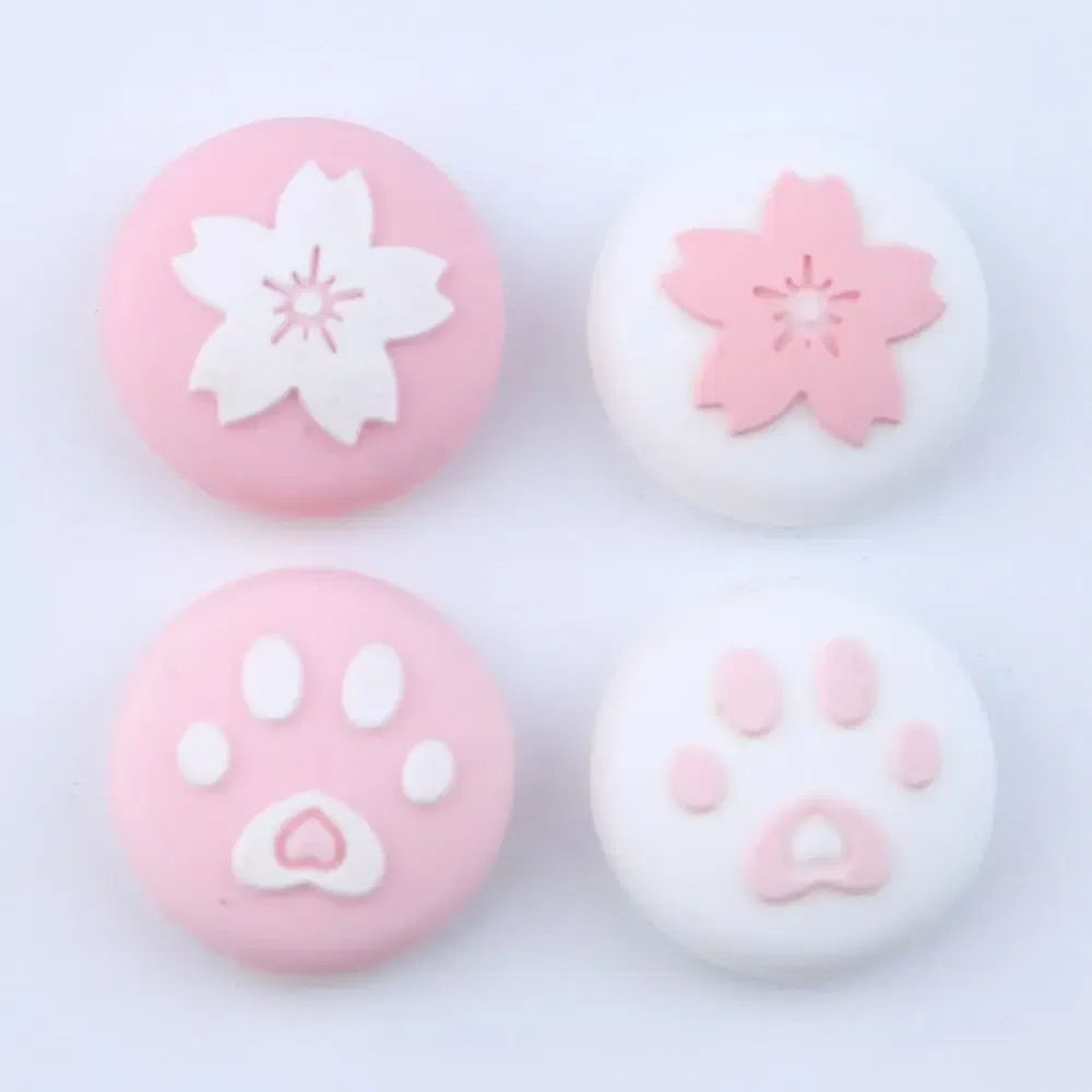 Color: Red - 2pcs Cherry Pink Lemon For Nintendo Switch Lite OLED Analog Thumb Grip Nintend Swith Joy Con JoyCon Controller Joystick Cap Game