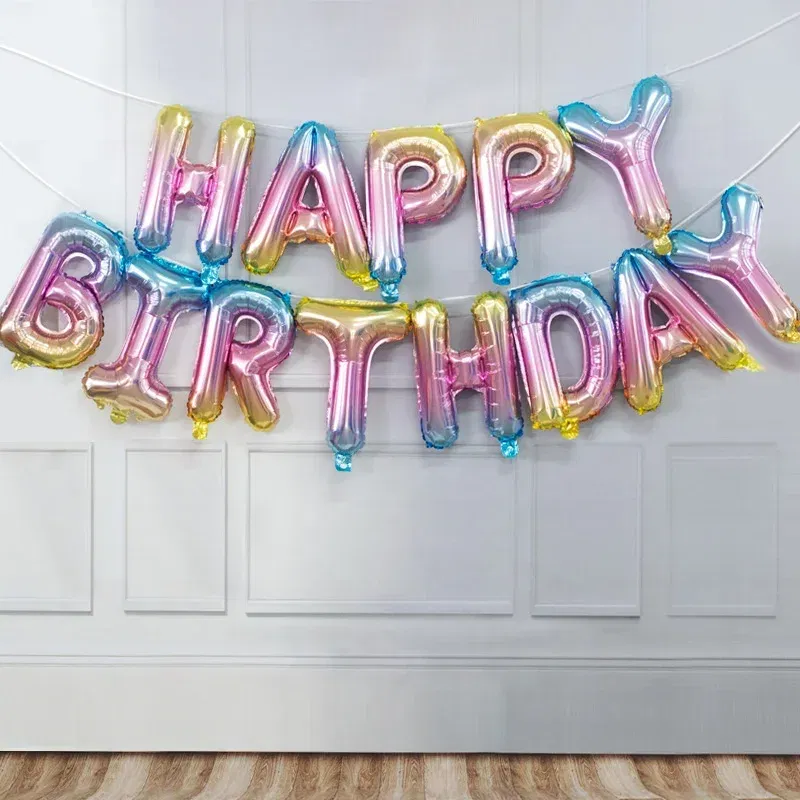 Color: Deep Sapphire, Ballon Size: 10inch - 13pc Happy Birthday Balloons Party Decoration Gold Black Blue Letter Foil Ballons Birthday Balloon Set For Boys
