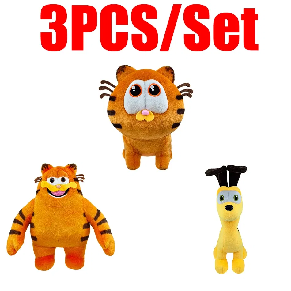 Color: Red - New 2024 25cm Garfield Plush Cute Soft Animal Anime Movie Garfield Odie Plush Stuffed Toy Doll Children Adults Fans Gift