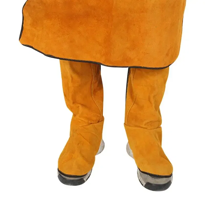 Ships From: france - Leather Flame Retardant Welding Spats Safety Boot Flame Heat Abrasion Flame Resistant Foot Safety Protection Work Welder Tools