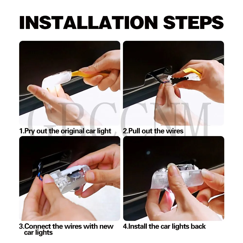 Emitting Color: WHITE - LED Car Ghost Shadow Welcome Door Light Bulbs Accessories For LEXUS RX300 RX330 RX350 RX400h RX450h ES250 ES300 ES300h ES330