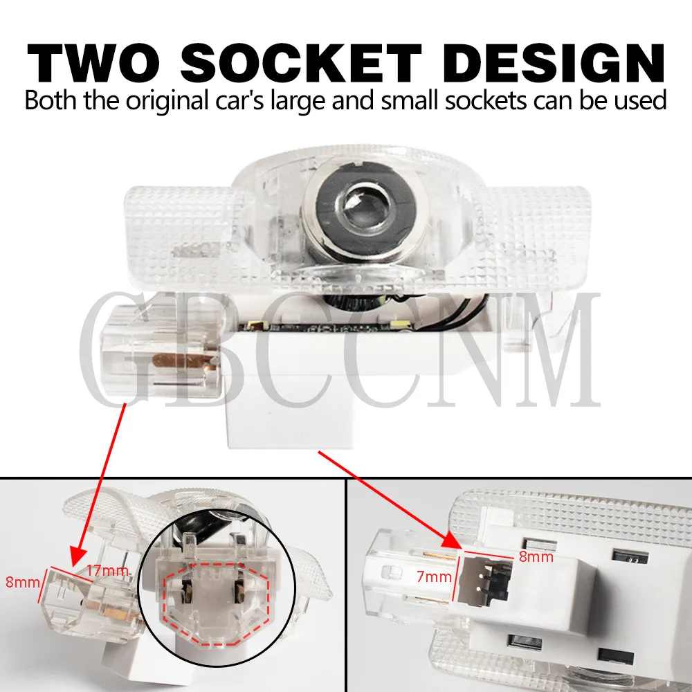 Emitting Color: WHITE - LED Car Ghost Shadow Welcome Door Light Bulbs Accessories For LEXUS RX300 RX330 RX350 RX400h RX450h ES250 ES300 ES300h ES330