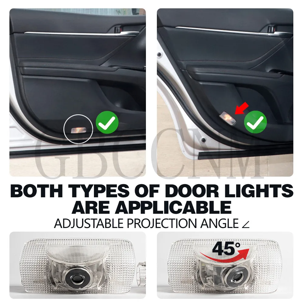 Emitting Color: WHITE - LED Car Ghost Shadow Welcome Door Light Bulbs Accessories For LEXUS RX300 RX330 RX350 RX400h RX450h ES250 ES300 ES300h ES330