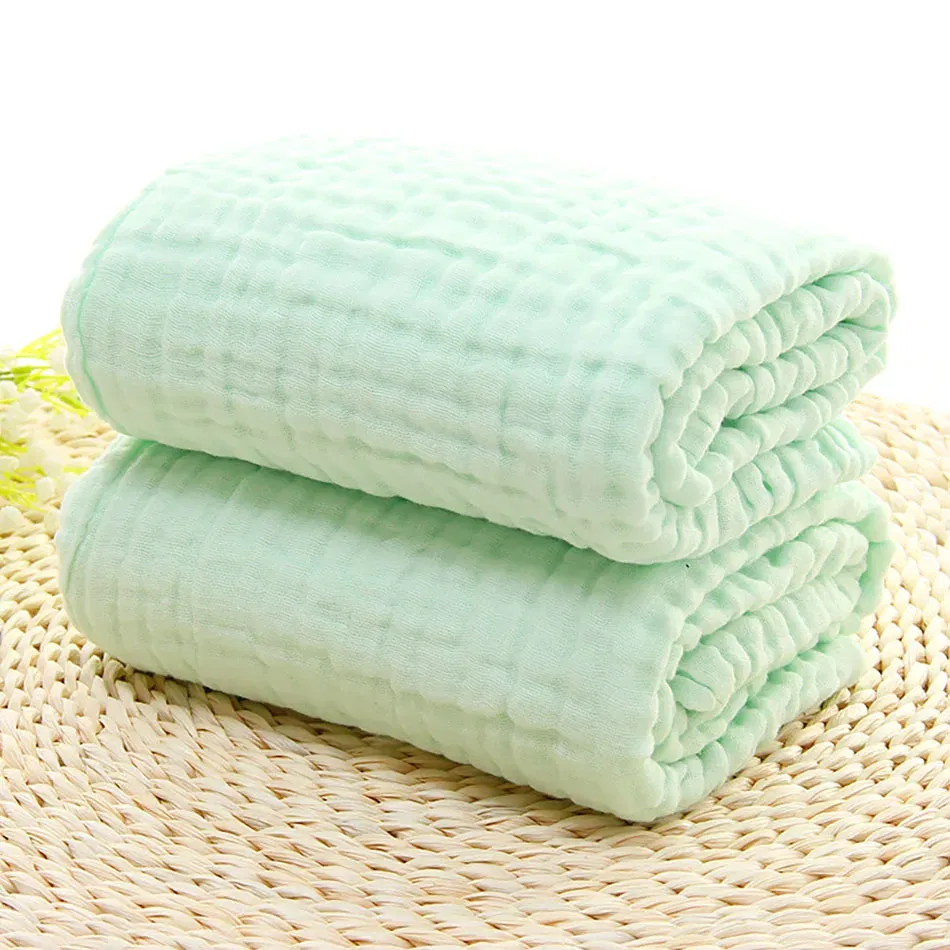Color: WHITE, Size: Option 1 - Cotton Muslin 6 Layer Baby Blankets Soft Thickened Warmth and Breathable Cozy Ideal for Swaddling and Air Conditioning Rooms Use