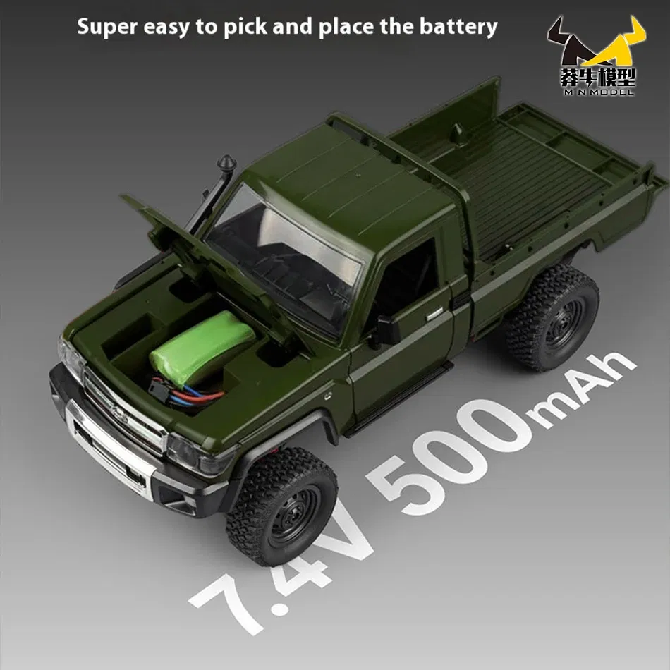 Color: Silver - MN MODEL 1:12 4WD Retro RC Off-road Car All Terrain Vehicle Climbing Truck Rock Crawler Pickup Collection Model Toy for Adult