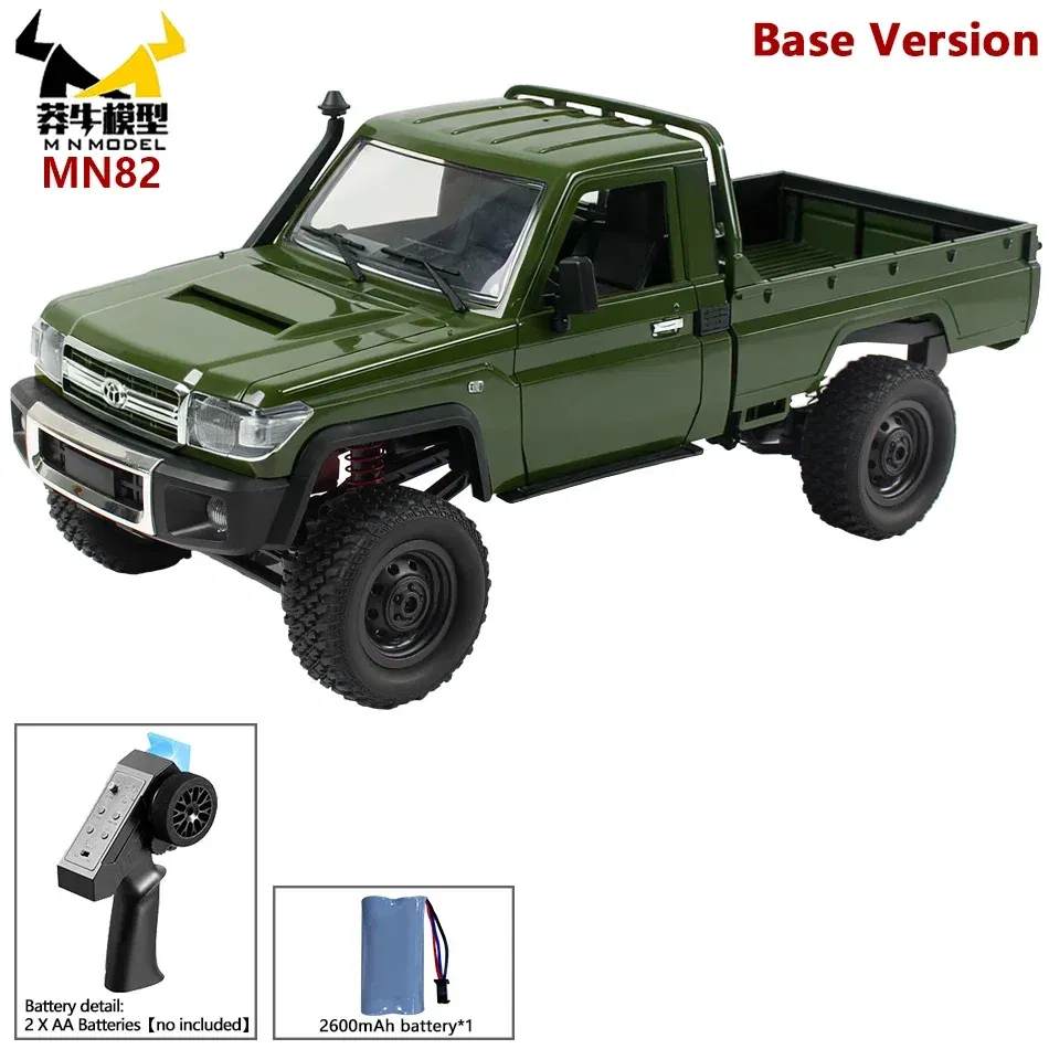 Color: Silver - MN MODEL 1:12 4WD Retro RC Off-road Car All Terrain Vehicle Climbing Truck Rock Crawler Pickup Collection Model Toy for Adult