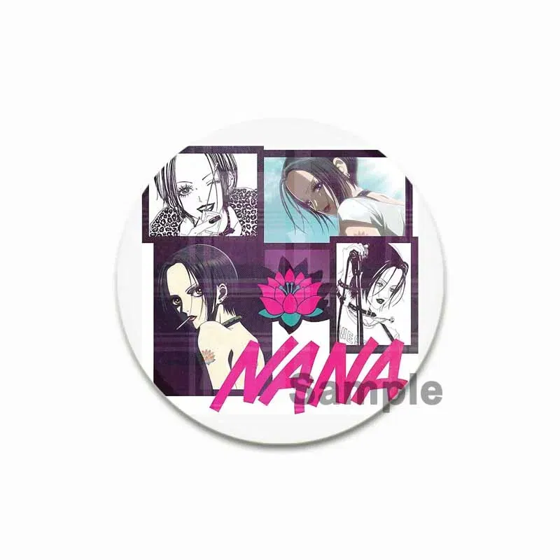 Color: DARK GRAY, Size: M - 58/44/32MM Anime Cartoon Figure Nana Brooches Cosplay Exquisit Badge for Collar Backpack Hat Accessory Handmade Enamel Pin