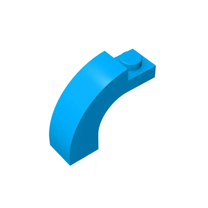 Color: Light  Blue - MOC PARTS GDS-719 BRICK W. BOW 1X1X2 compatible with lego 6005 92903 children's toys Assembles Building Blocks Technical