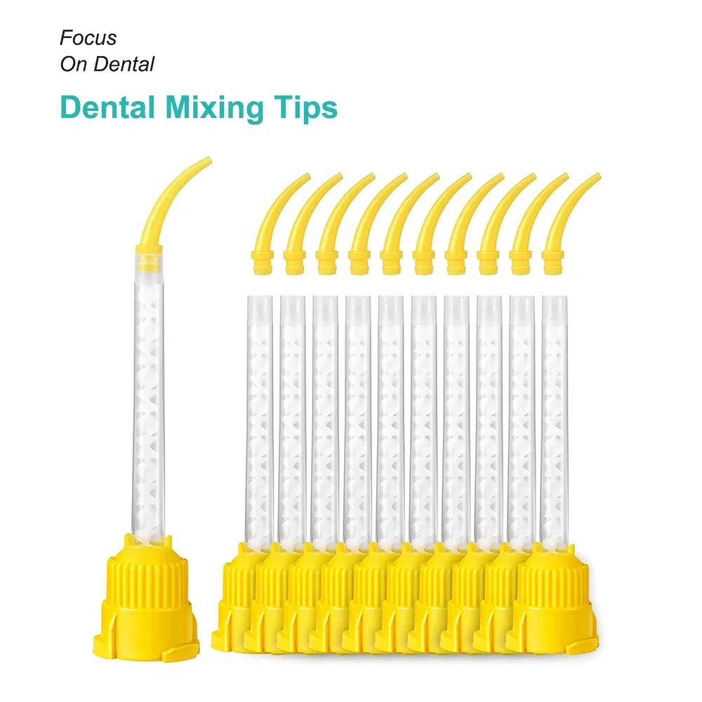 Color: Brown - Denspay 50Pc Dental Silicone Rubber Conveying Mixing Head Disposable Impression Materials Mixing Tube Dentistry Materials