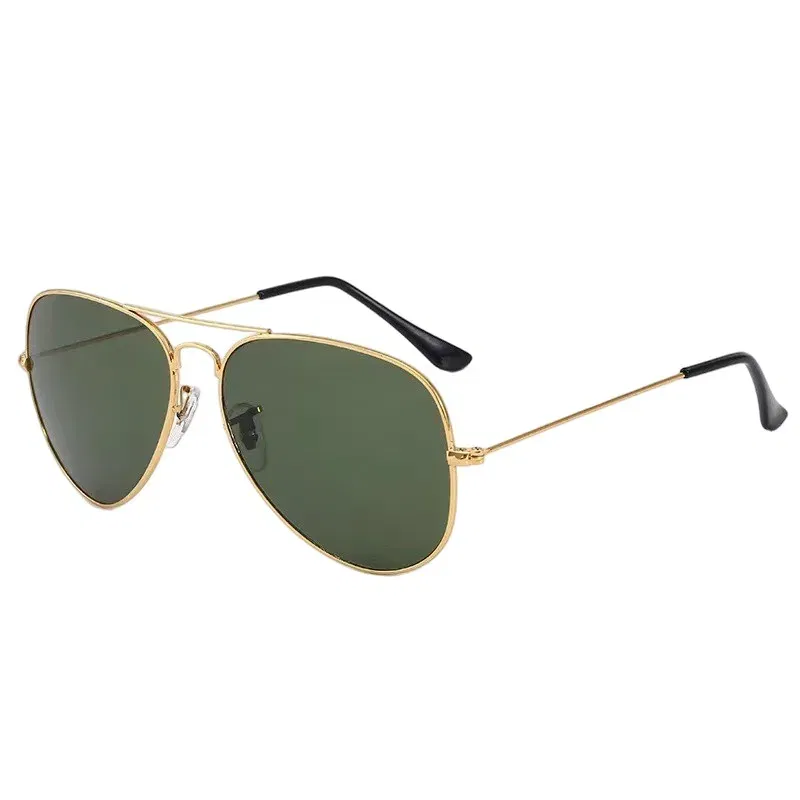 Lenses Color: Coffee, Frame Color: Red - Classic Retro Pilot Polarized Sunglasses Men Luxury Metal Black Aviation Sun Glasses Male Fashion Driving Vacation Shades UV400