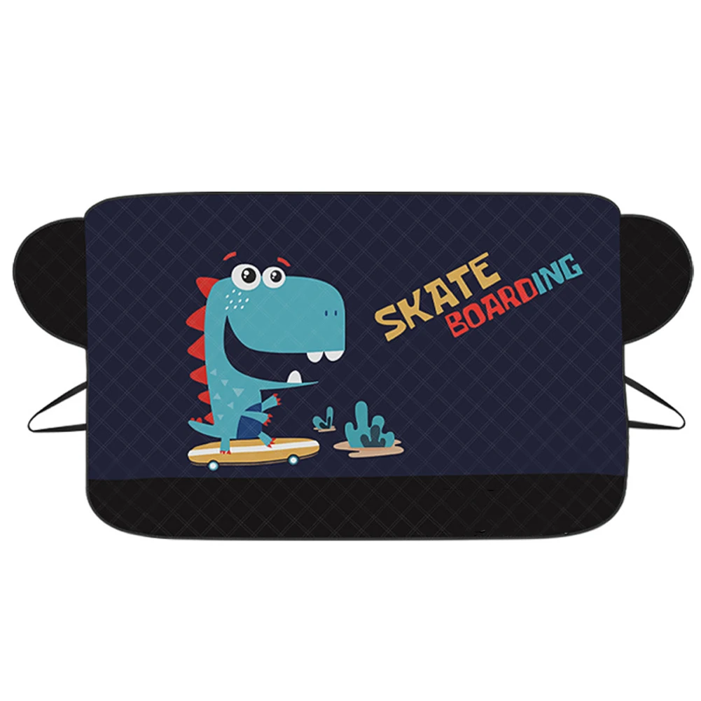 Color: Lavender - Car Windshield Heat-insulating Cover Auto Front Window Frost Blanket Snow Cover For Suv Trucks Winter Car Accessories